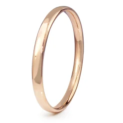 9ct Rose Gold Solid Oval Bangle