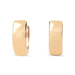 9ct Rose Gold Thick Huggie Hoop Earrings