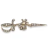 9ct Rose Gold Victorian Sword/Dagger Pearl Brooch