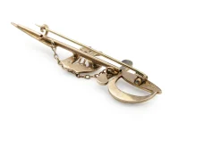 9ct Rose Gold Victorian Sword/Dagger Pearl Brooch