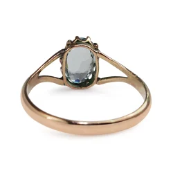 9ct Rose Gold Vintage Aquamarine Ring