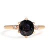 18ct Rose Gold Vintage Style Purple/Blue Sapphire and Diamond Ring