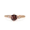 18ct Rose Gold Vintage Style Pink/Purple Sapphire and Diamond Ring