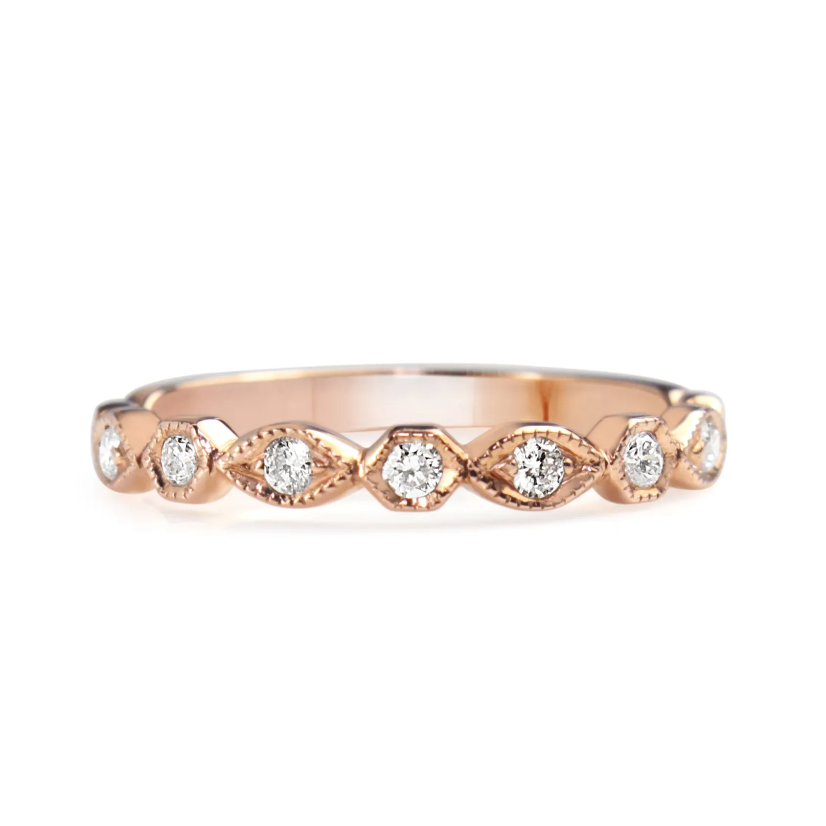 9ct Rose Gold Vintage Style Ring