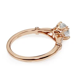 18ct Rose Gold Vintage Style Solitaire Ring