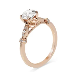 18ct Rose Gold Vintage Style Solitaire Ring