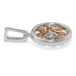 18ct White and Rose Gold Pink and White Diamond Necklace