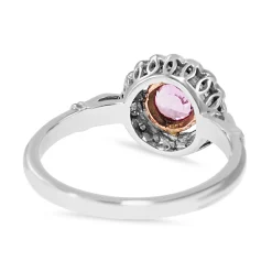 9ct White and Rose Gold Sapphire and Diamond Daisy Ring