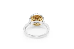 18ct White and Yellow Gold Champagne Diamond Ring