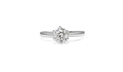 18ct White Gold 6 Claw Diamond Solitaire