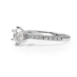 14ct White Gold 6 Claw Diamond Solitaire