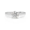 18ct White Gold 6 Claw Solitaire Diamond Ring