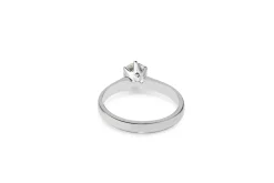 18ct White Gold 6 Claw Solitaire Diamond Ring