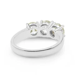 18ct White Gold 3 Stone Cape Diamond Ring