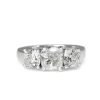 18ct White Gold 3 Stone Cushion Cut Diamond Ring
