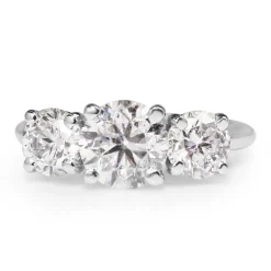 18ct White Gold 3 Stone Diamond Ring