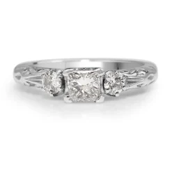 18ct White Gold 3 Stone Diamond Ring