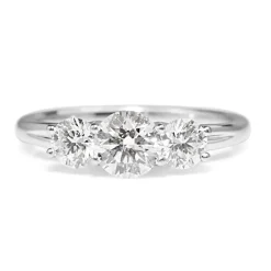 18ct White Gold 3 Stone Diamond Ring