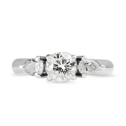 18ct White Gold 3 Stone Diamond Ring