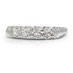 14ct White Gold 5 Stone Diamond Ring