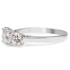 18ct White Gold 3 Stone Diamond Ring