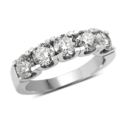 18ct White Gold 5 Stone Diamond Ring
