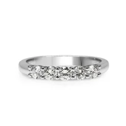 18ct White Gold 5 Stone Diamond Band Ring