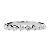 18ct White Gold 9 Stone Pear Diamond Band Ring