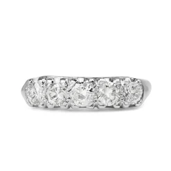 18ct White Gold 5 Stone Vintage Diamond Ring