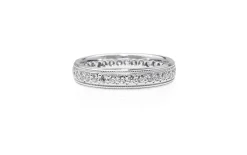 18ct White Gold All Round Diamond Band
