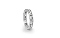 18ct White Gold All Round Diamond Band