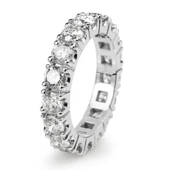 18ct White Gold All Round Diamond Band