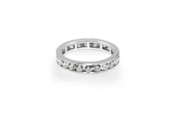 18ct White Gold All Round Diamond Band