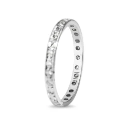 18ct White Gold All Round Diamond Band Ring