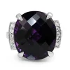 18ct White Gold Amethyst and Diamond Cocktail Ring