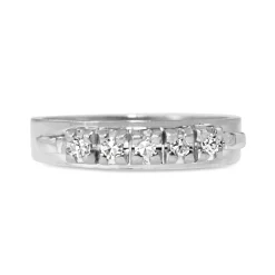 18ct White Gold and Palladium Vintage Diamond Ring