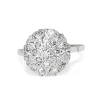 18ct White Gold Antique Diamond Cluster Ring
