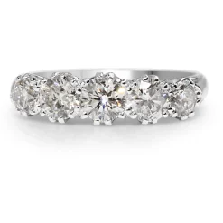 18ct White Gold Antique Style 5 Stone Diamond Ring