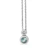 9ct White Gold Aquamarine and Diamond Necklace