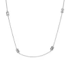 18ct White Gold Aquamarine and Diamond Necklace