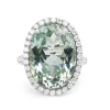 18ct White Gold Aquamarine and Diamond Halo Ring