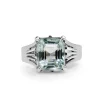 14ct White Gold Aquamarine Solitaire Ring