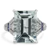 18ct White Gold Aquamarine, Sapphire and Diamond Ring