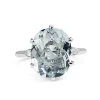 18ct White Gold Aquamarine and Diamond Ring