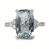 18ct White Gold Aquamarine and Diamond Ring