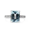 18ct White Gold Aquamarine and Diamond Ring