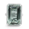 18ct White Gold Aquamarine and Diamond Ring