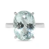 18ct White Gold Aquamarine Solitaire Ring