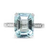 18ct White Gold Aquamarine and Diamond Ring