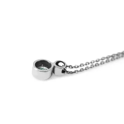 9ct White Gold Aquamarine and Diamond Necklace